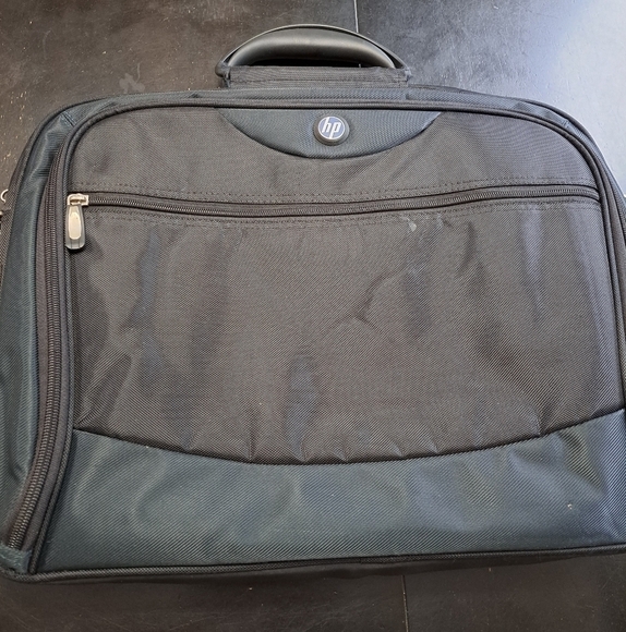 hp Black Nylon Laptop/Briefcase/Messenger Bag - Picture 1 of 12